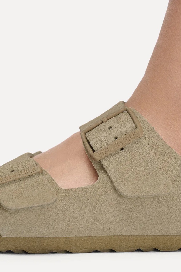 Birkenstock papuci din piele întoarsă Arizona 1031998