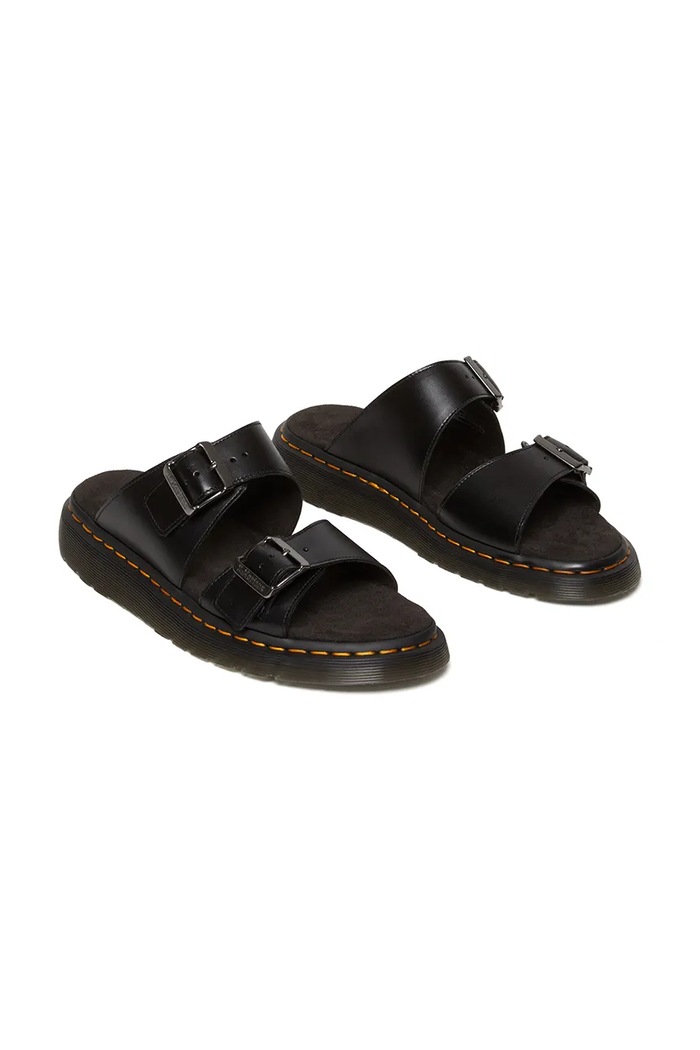 Dr. Martens klapki skórzane Josef DM31570001 czarny SS26