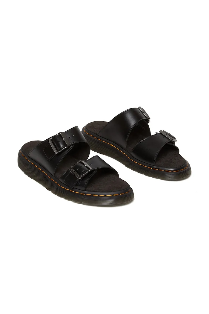 Dr. Martens klapki skórzane Josef DM31570001 czarny SS26