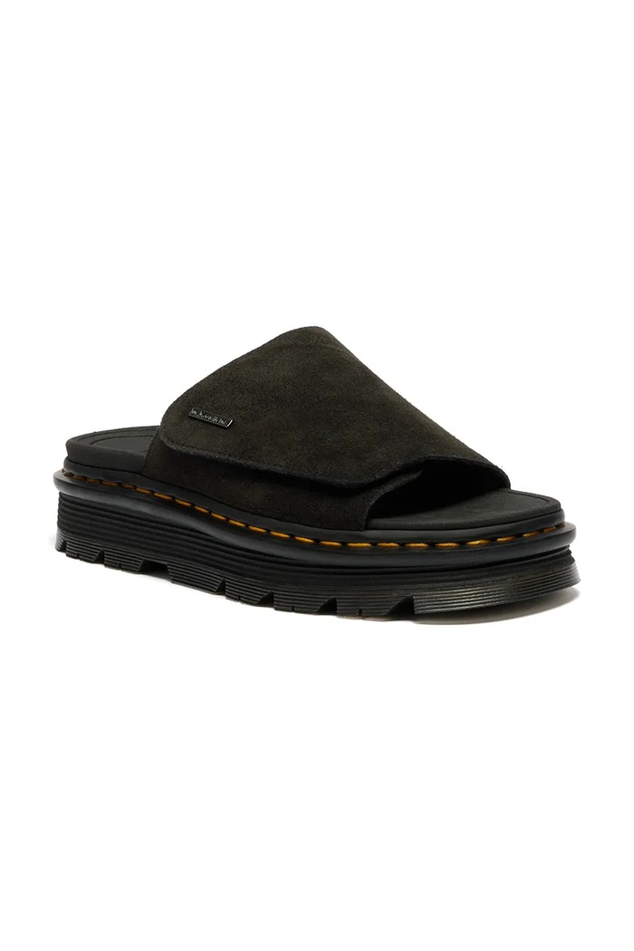 Dr. Martens шлёпанцы на платформе замшевые ZebZag Slide DM42409001 чёрный SS26