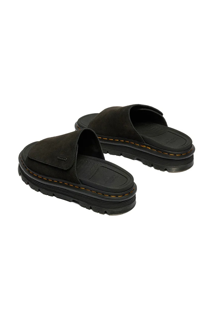 Dr. Martens шлёпанцы на платформе замшевые ZebZag Slide чёрный DM42409001