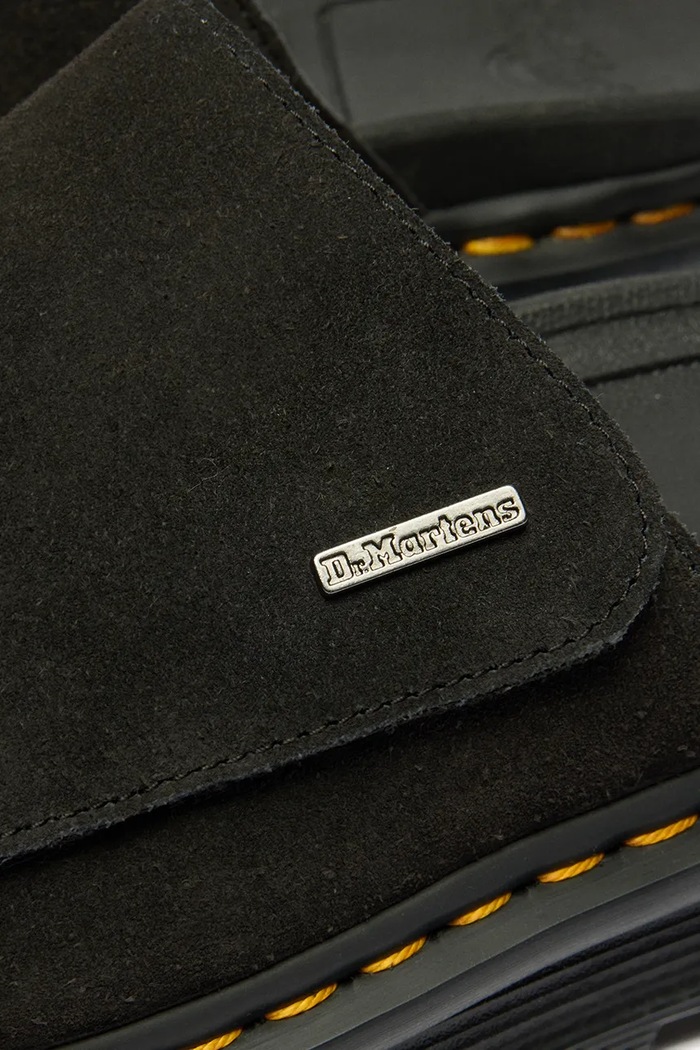 Dr. Martens шлёпанцы на платформе замшевые ZebZag Slide DM42409001 чёрный