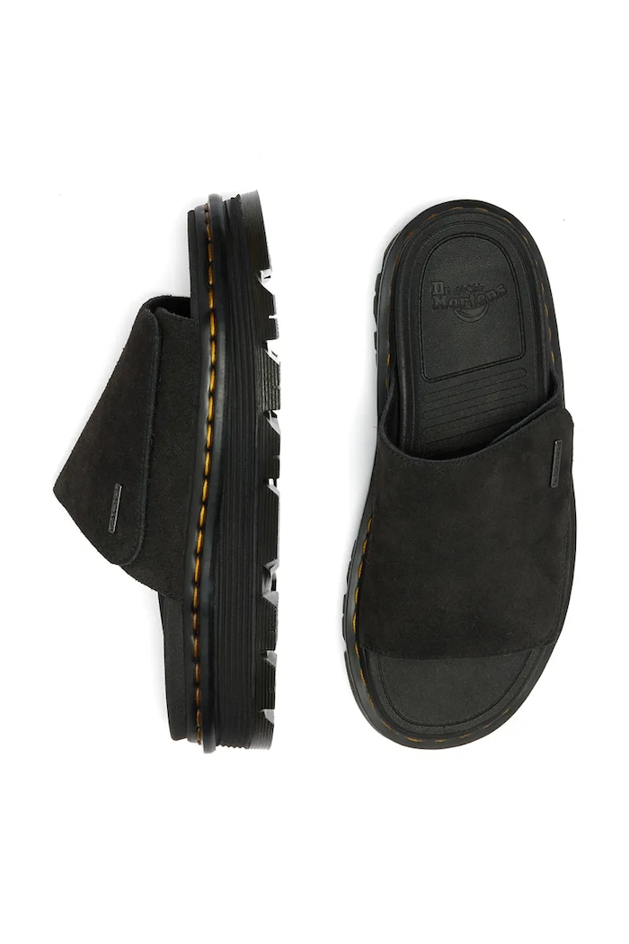 Dr. Martens шлёпанцы на платформе замшевые ZebZag Slide DM42409001
