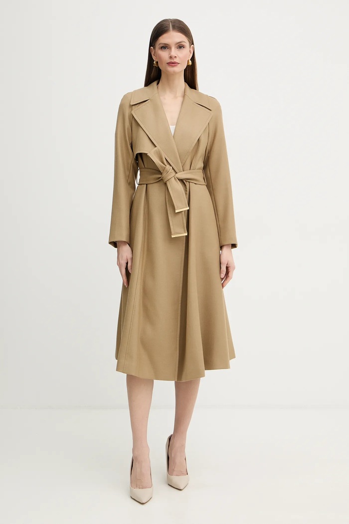 Marciano by Guess trencz z dodatkiem wełny ETHEL przejściowe zielony 6RGL06.7426A