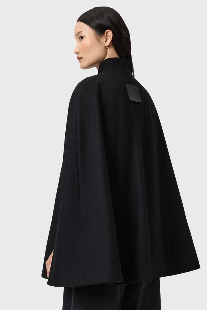 AllSaints haină cu lână W102OD negru SS26
