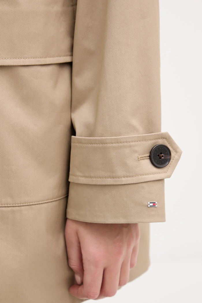 Παλτό Tommy Hilfiger WW0WW47765 μπεζ