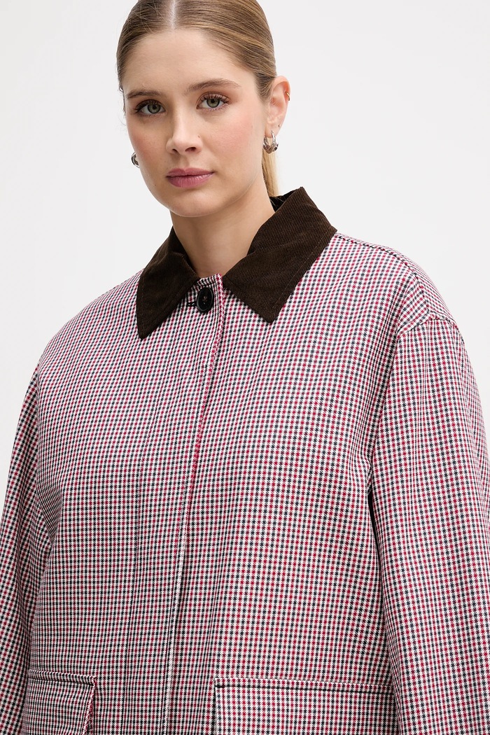 Βαμβακερό μπουφάν Tommy Hilfiger κόκκινο WW0WW47766