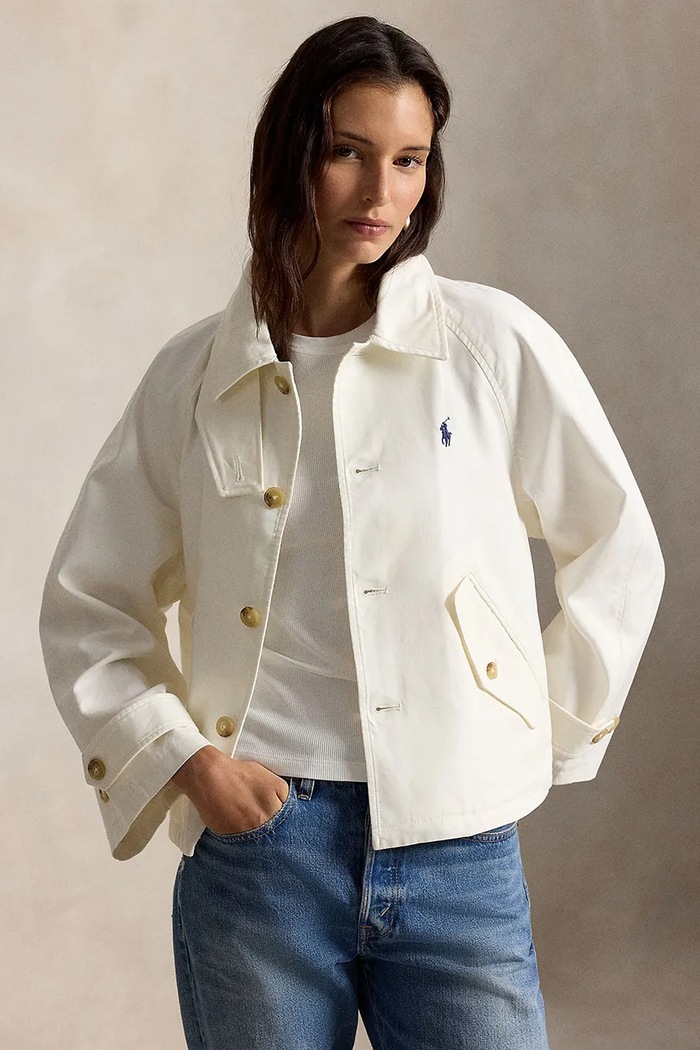 Bavlnený kabát Polo Ralph Lauren oversize béžová 211A93141