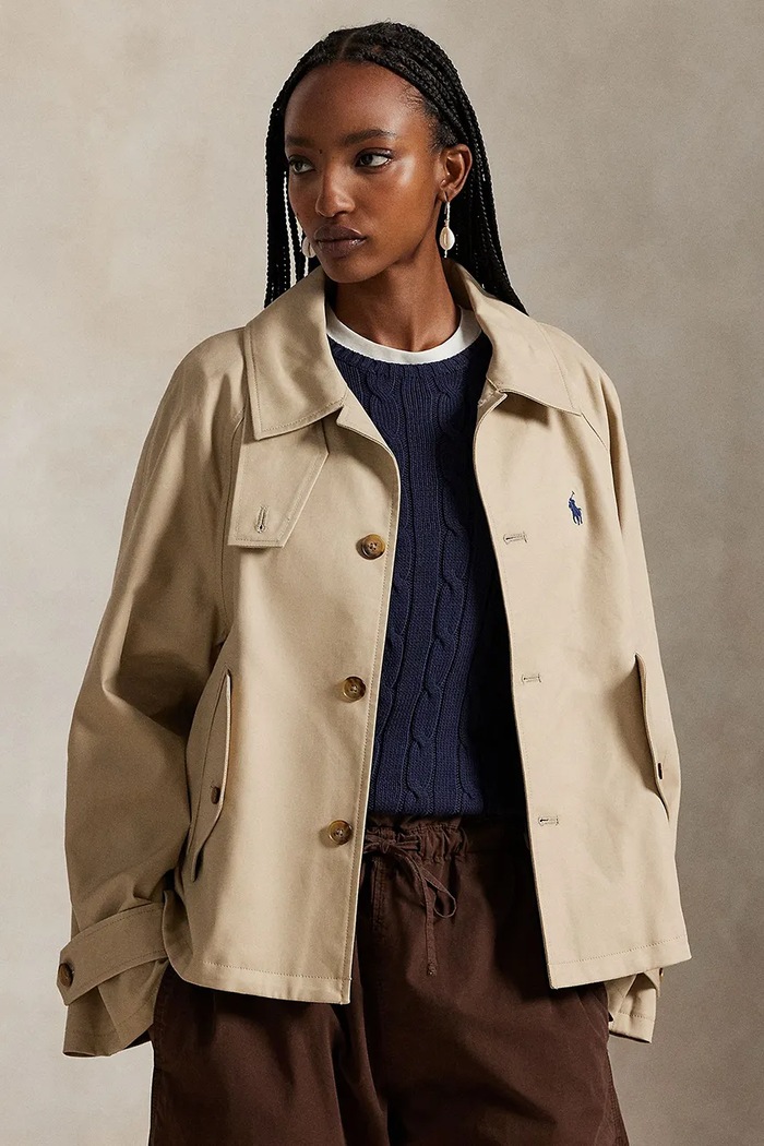 Βαμβακερό παλτό Polo Ralph Lauren άλλο μπεζ 211A93141