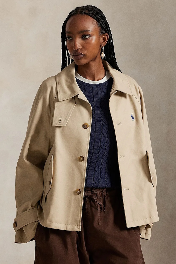 Βαμβακερό παλτό Polo Ralph Lauren άλλο μπεζ 211A93141