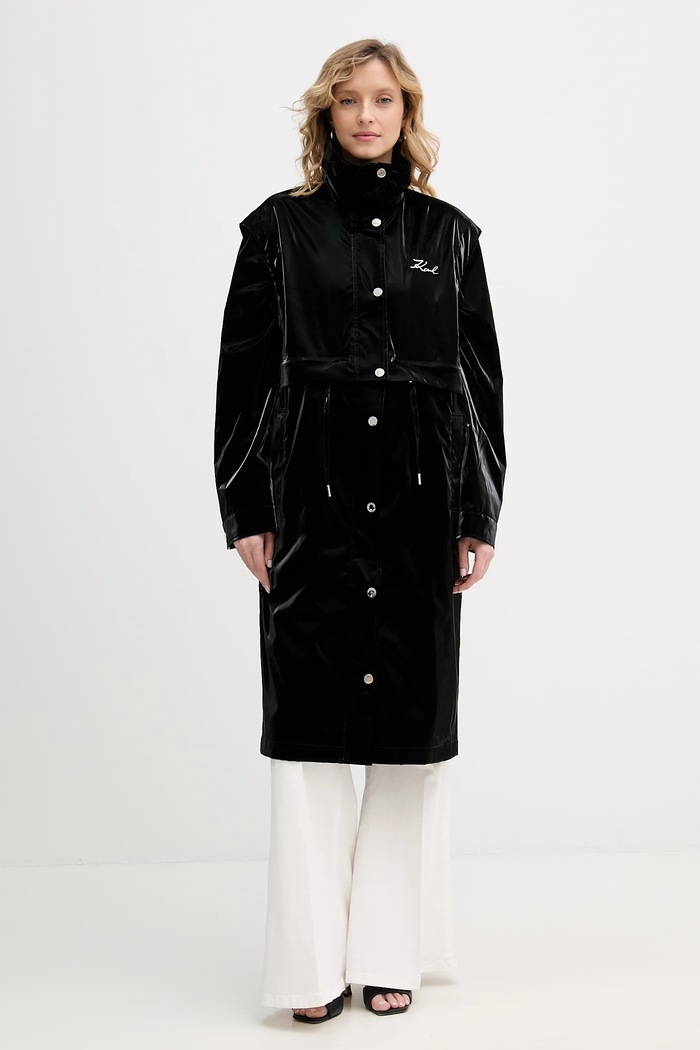Bunda parka Karl Lagerfeld parka čierna B1W15006