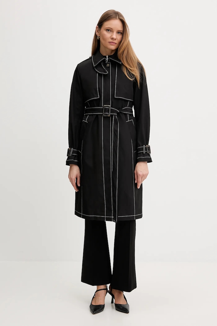 Dkny kabát DLEMPY66 fekete SS26