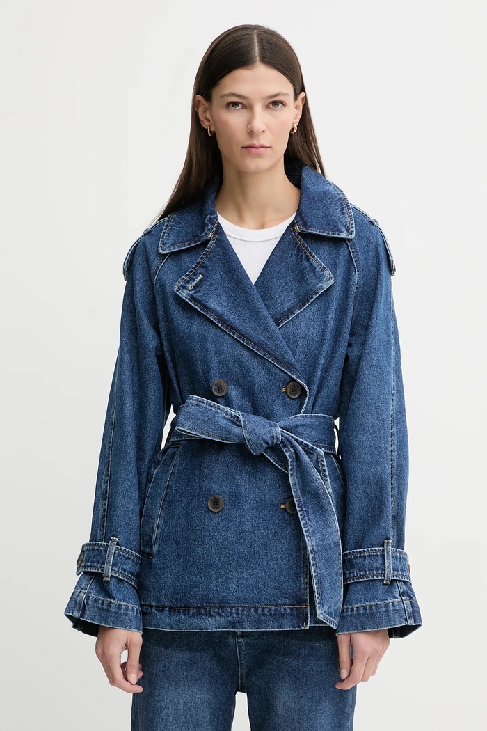 Τζιν παλτό Dkny χωρίς κουκούλα μπλε DL5MPV83