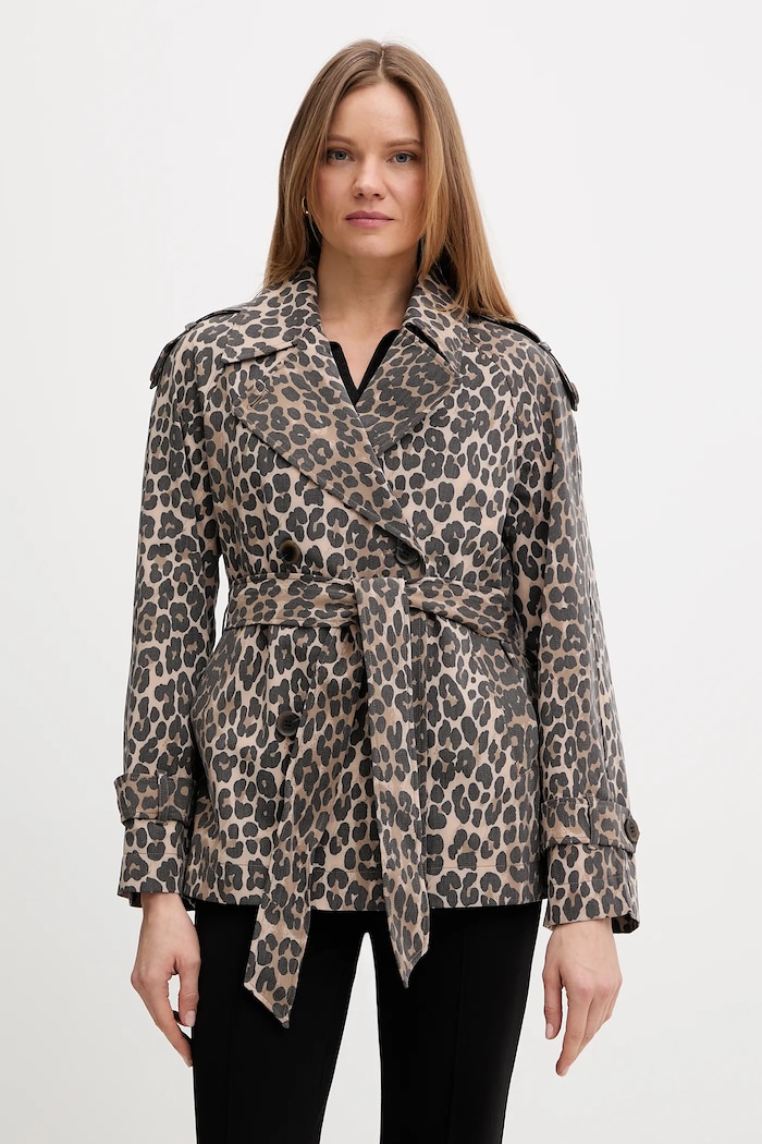 Dkny trenci scurt cu captuseala bej DLEMPV83