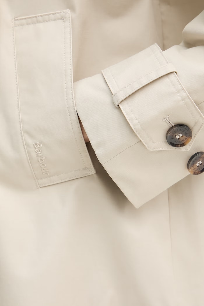 Barbour trenci scurt de femei cu bumbac Maisy LSP0235 bej