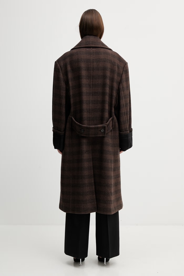 Clothing MM6 Maison Margiela coat with wool S52AA0190.M35472.M63 brown
