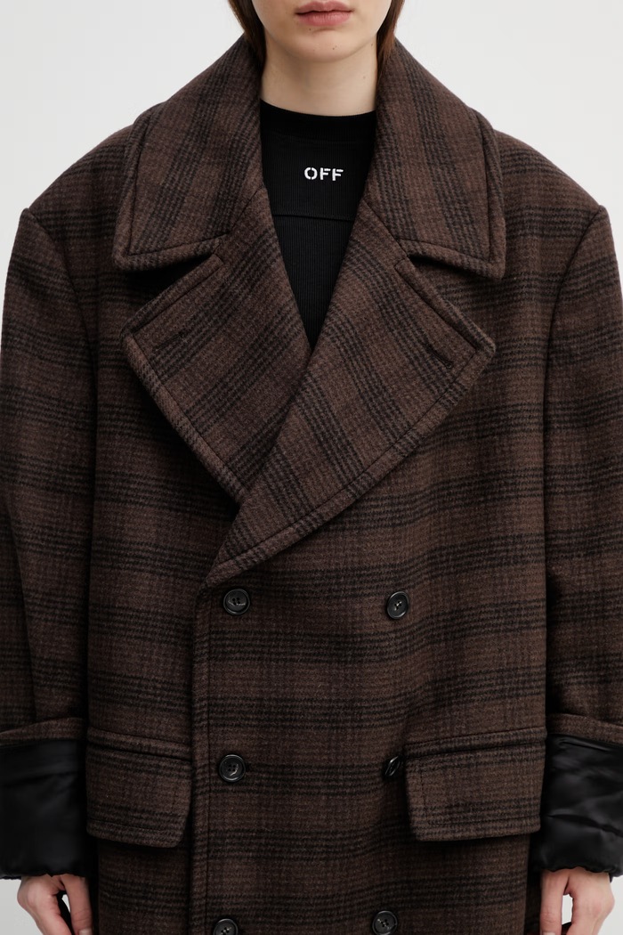 MM6 Maison Margiela coat with wool brown S52AA0190.M35472.M63