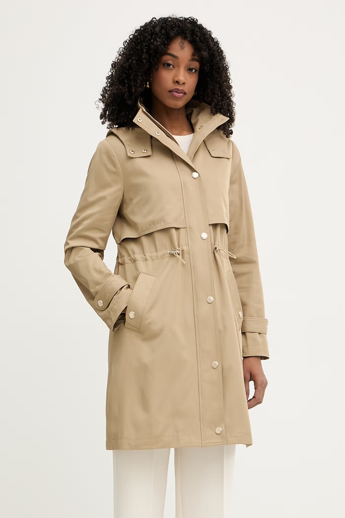 Morgan παρκά Γυναικείο με βαμβάκι μπεζ GIFRAY