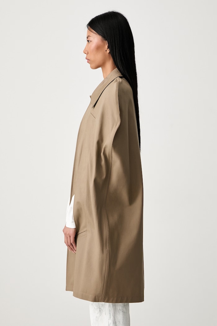 Płaszcz damski bawełniany MM6 Maison Margiela S62AA0101.M35887 beżowy