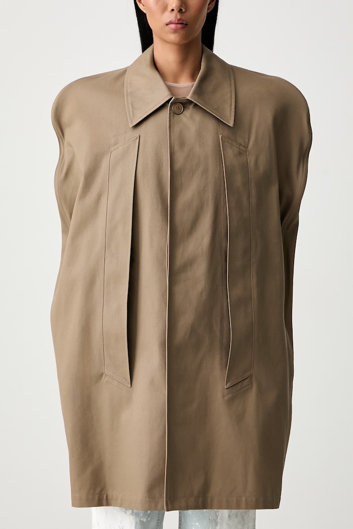 Płaszcz damski bawełniany MM6 Maison Margiela beżowy S62AA0101.M35887