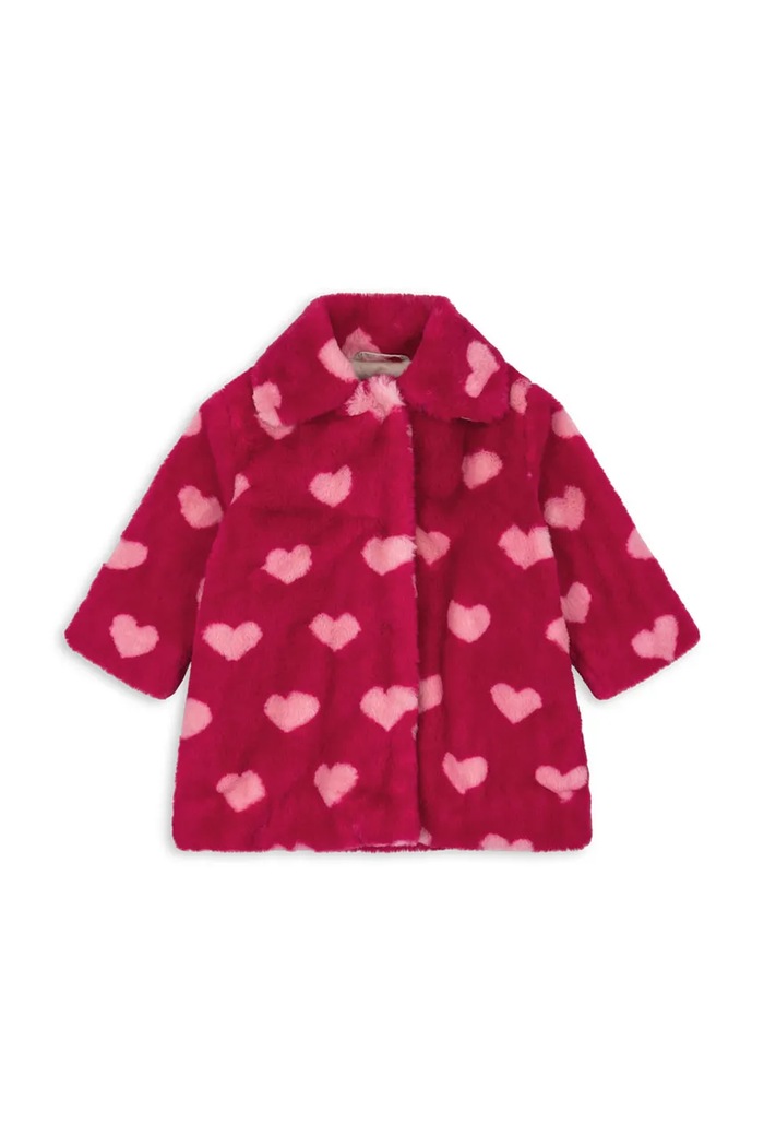 Konges Sløjd palton pentru copii FUZZIE COAT GRS KS104302.PreSpring rosu SS26