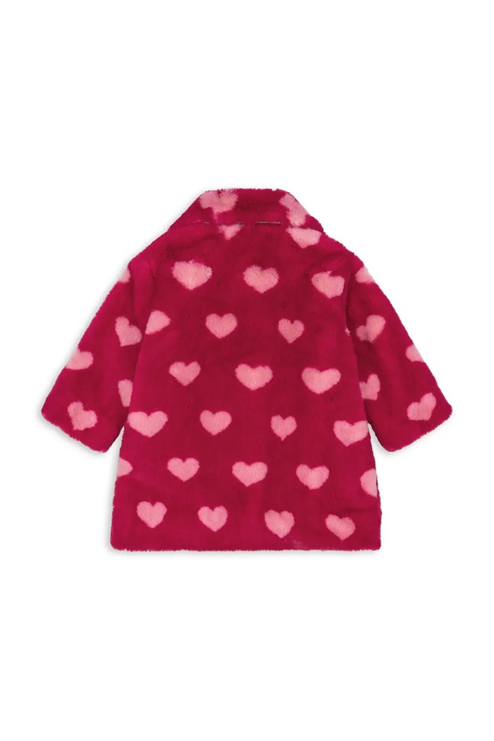Fete Konges Sløjd palton pentru copii FUZZIE COAT GRS KS104302.PreSpring rosu