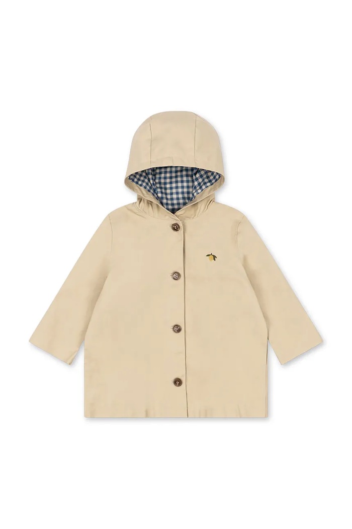 Konges Sløjd trencz bawełniany dziecięcy TRENCHY COAT KS105111.PPY2 beżowy SS26