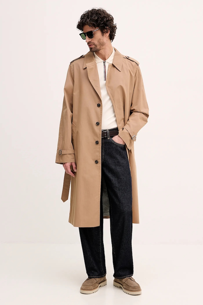 Kabát Tommy Hilfiger MW0MW41855 hnědá SS26