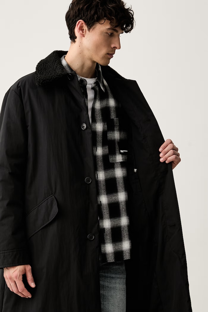 AllSaints παλτό ανδρικό με βαμβάκι M050OD