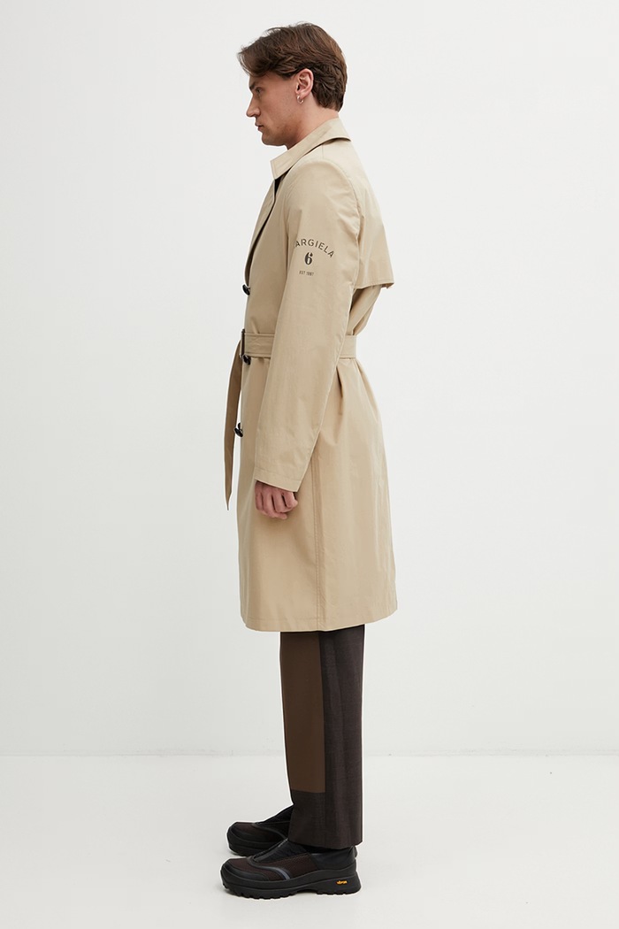 MM6 Maison Margiela тренч чоловічий з бавовною SH2AH0018.M35858 бежевий SS26