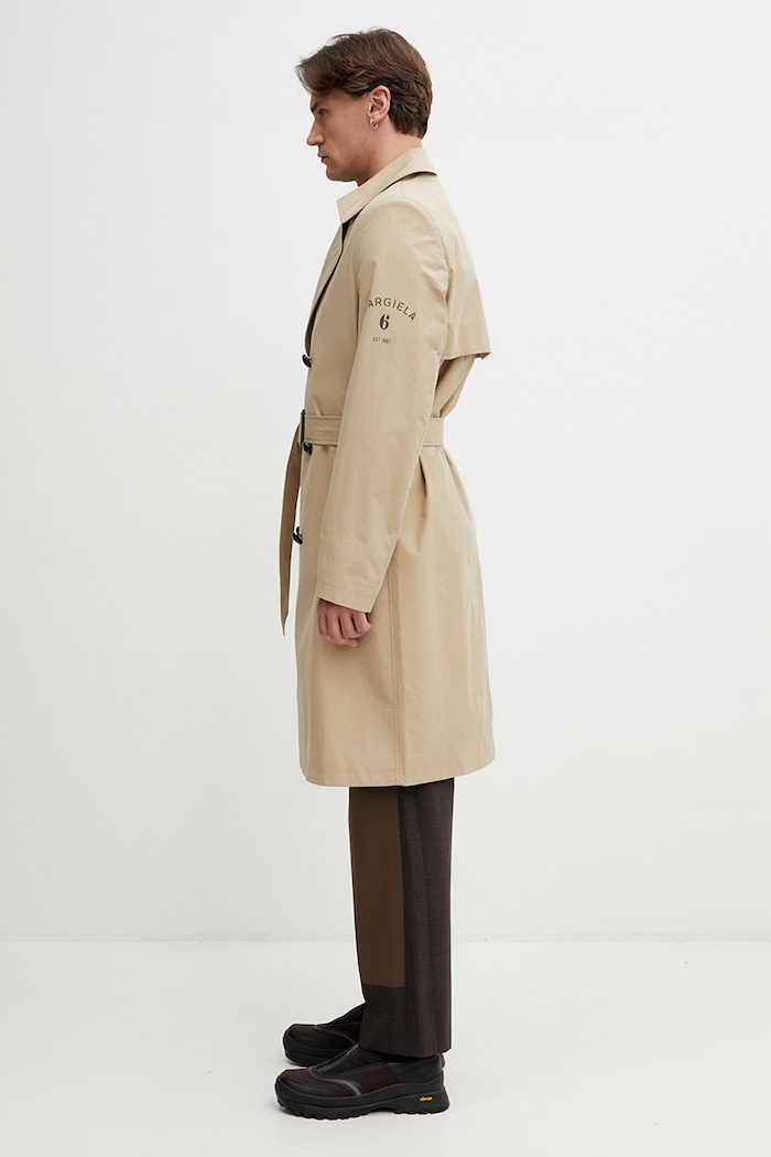 MM6 Maison Margiela тренч чоловічий з бавовною SH2AH0018.M35858 бежевий SS26