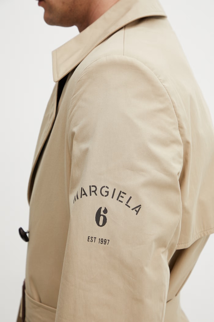MM6 Maison Margiela тренч чоловічий з бавовною бежевий SH2AH0018.M35858