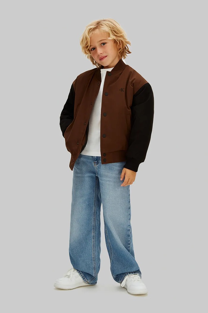 Chlapec Detská bunda bomber Calvin Klein Jeans IB0IB02629.128.176.PPY2 hnedá