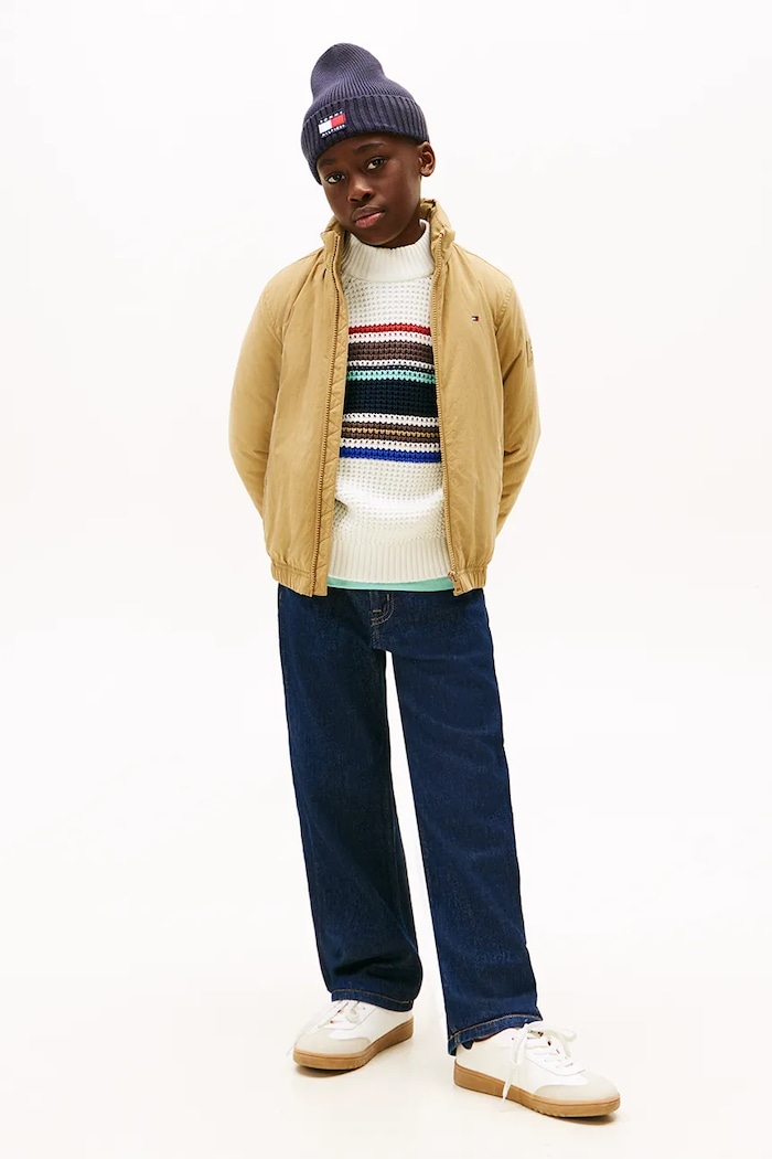Detská bunda Tommy Hilfiger KB0KB09852.98.122.PPY2 hnedá