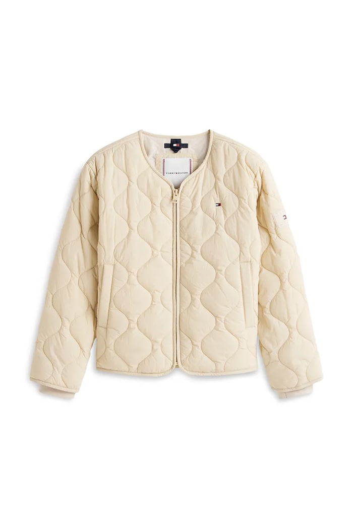 Dětská bunda Tommy Hilfiger KS0KS00731.128.176.PPY2 béžová SS26