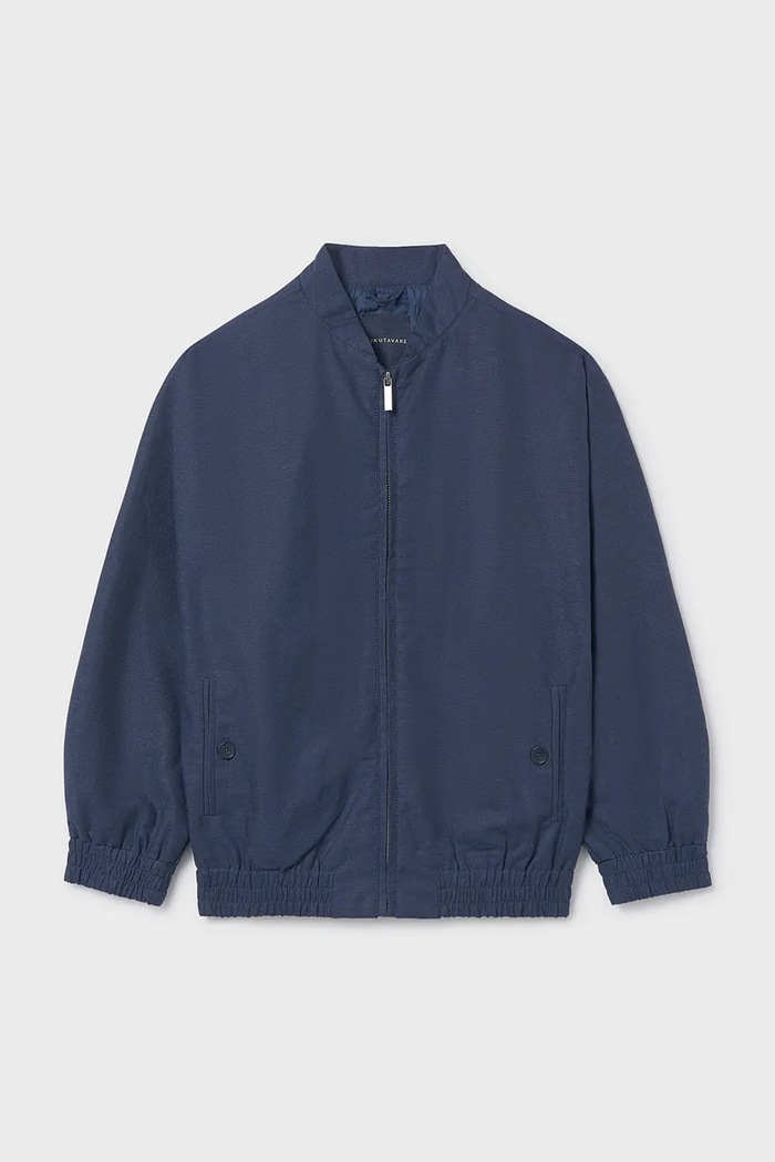 Detská bunda bomber Mayoral 6414.7A.Junior.PPY2 tmavomodrá SS26