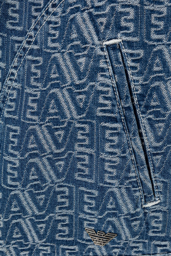 Otroška jeans jakna Emporio Armani modra EB001254.AF24090