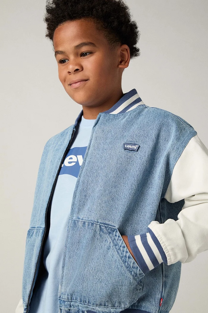 Levi's kurtka jeansowa dziecięca DENIM BOMBER JACKET 9EP681