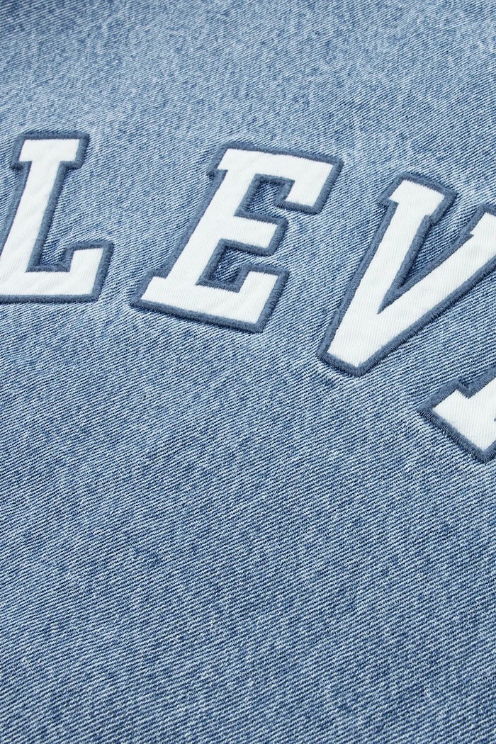 Levi's kurtka jeansowa dziecięca DENIM BOMBER JACKET niebieski 9EP681