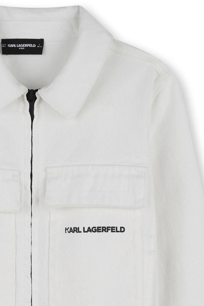 Karl Lagerfeld kurtka bawełniana dziecięca beżowy Z31072.114.150