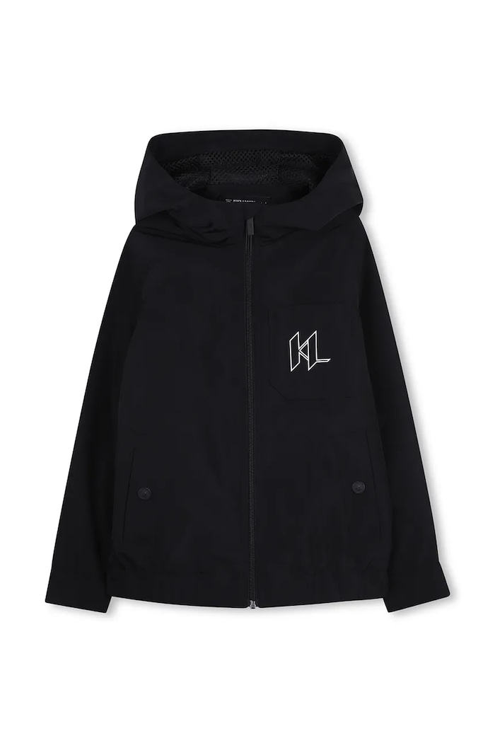 Detská bunda Karl Lagerfeld Z31107.114.150 čierna SS26