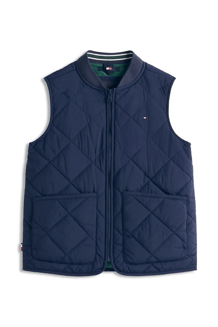 Tommy Hilfiger vestă pentru copii KB0KB10262.128.176.PPY2 bleumarin SS26