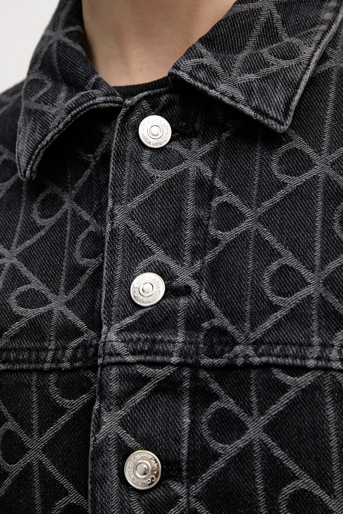 Τζιν μπουφάν Calvin Klein Jeans LV047E621G μαύρο