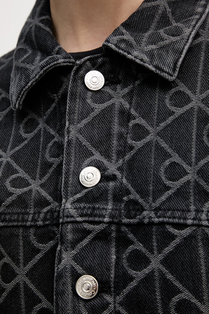 Τζιν μπουφάν Calvin Klein Jeans LV047E621G μαύρο