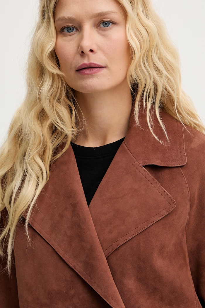 Weekend Max Mara късо женско велурено SOSPIRO кафяв 2615441011600