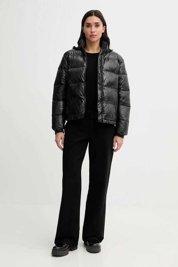 Μπουφάν Tommy Jeans DW0DW22039 μαύρο SS26