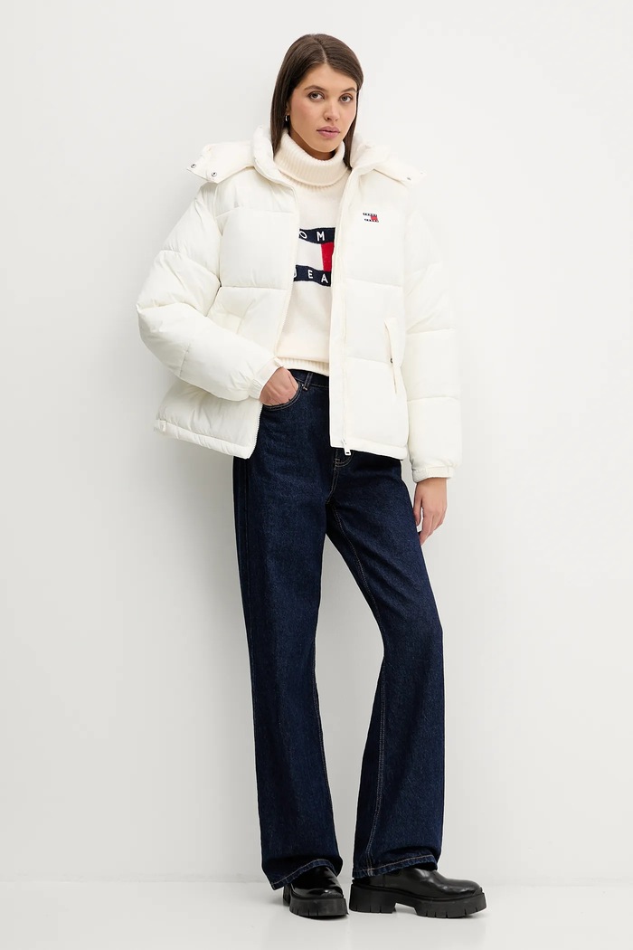 Μπουφάν Tommy Jeans DW0DW22041 μπεζ SS26