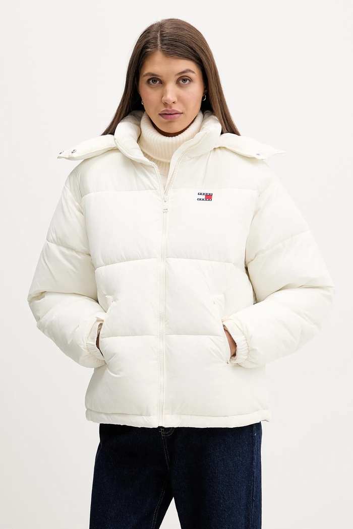 Ρούχα Μπουφάν Tommy Jeans DW0DW22041 μπεζ