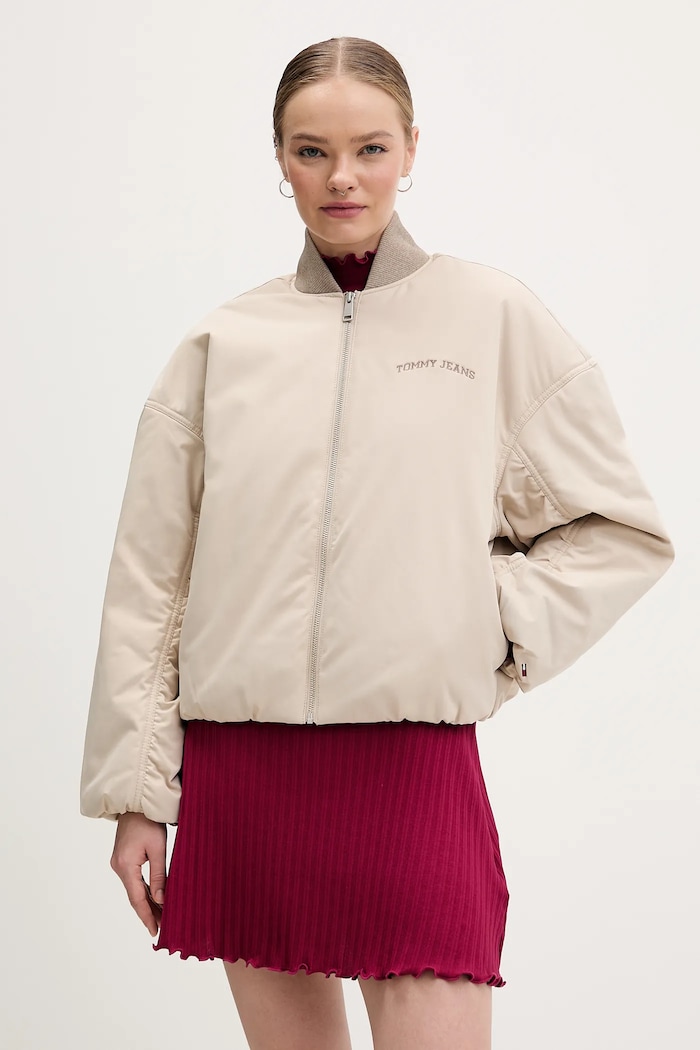 Tommy Jeans bomber dzseki enyhén szigetelt bézs DW0DW22044