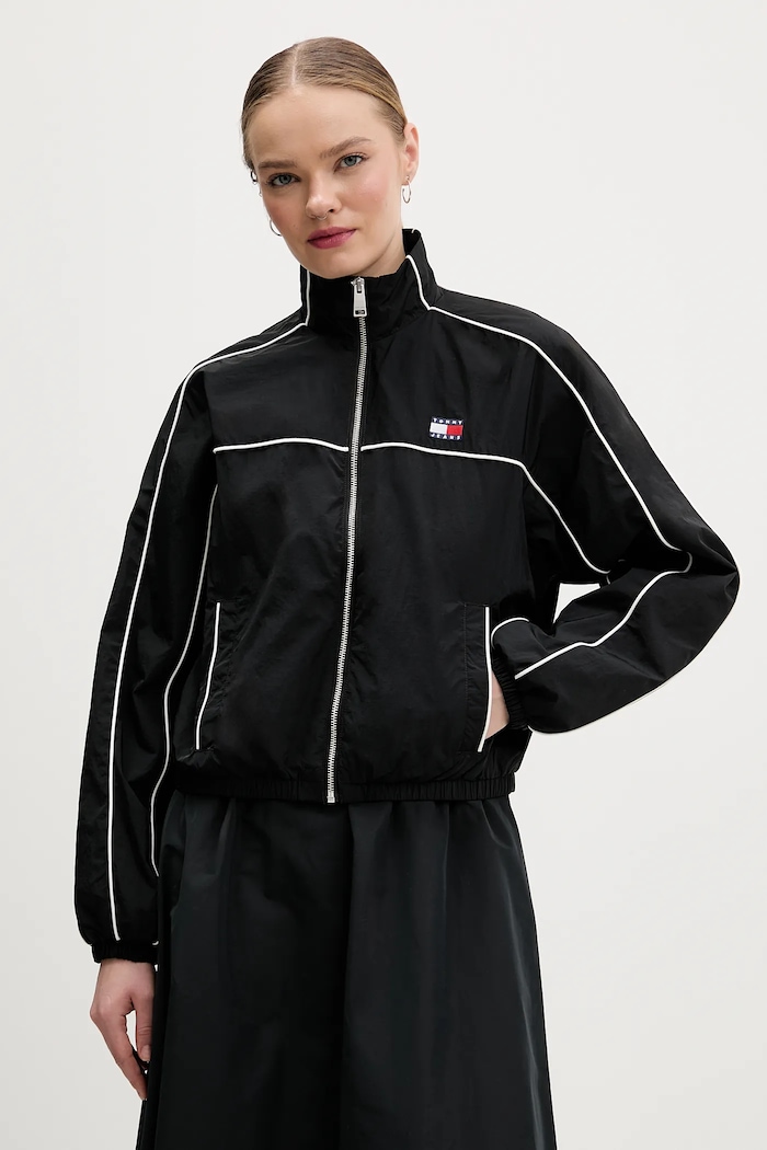 Tommy Jeans rövid kabát nem szigetelt fekete DW0DW22055